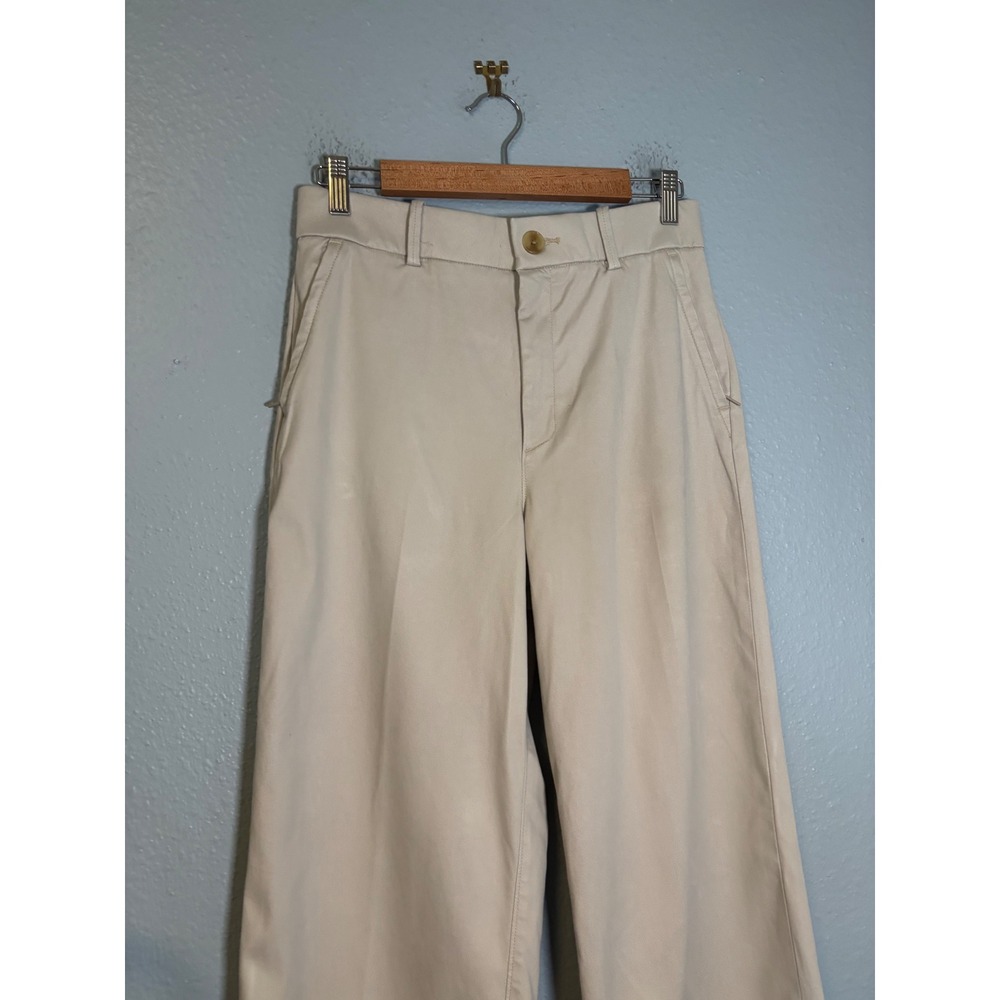 NWT Spanx Stretch Twill Cropped Wide Leg Pant 2.0 Bone Beige Size M Petite - Picture 6 of 10